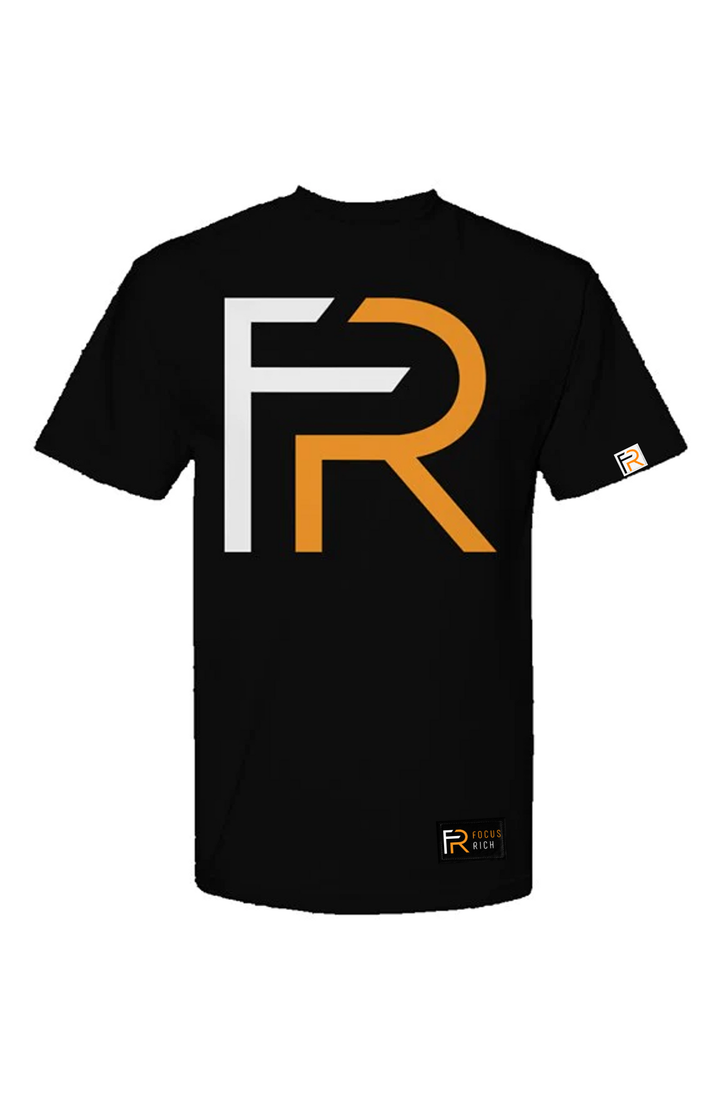 FOCUS RICH FR LOGO T-SHIRT (BLACK)
