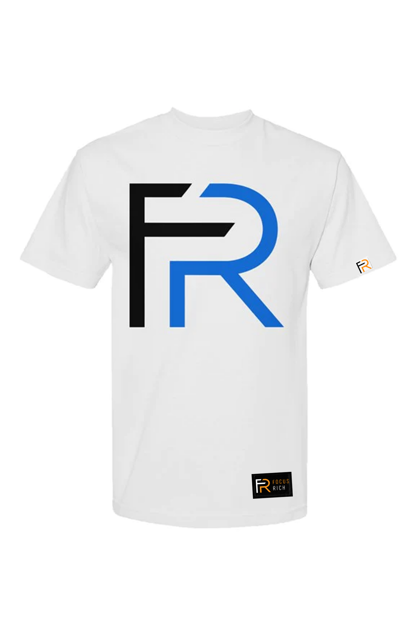 FOCUS RICH FR LOGO T-SHIRT (WHITE/BLUE)