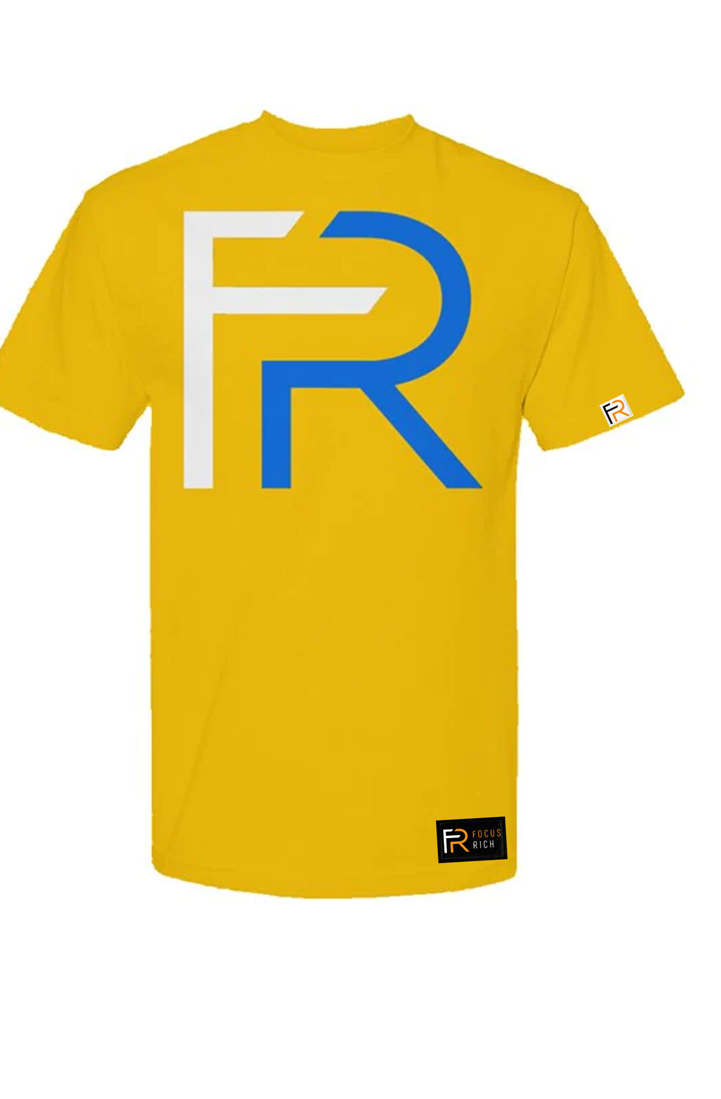 FOCUS RICH FR LOGO T-SHIRT (GOLD)