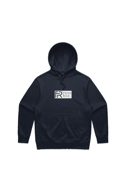 FOCUS RICH CLASSIC LOGO EMBROIDERD HOODIE (NAVY)