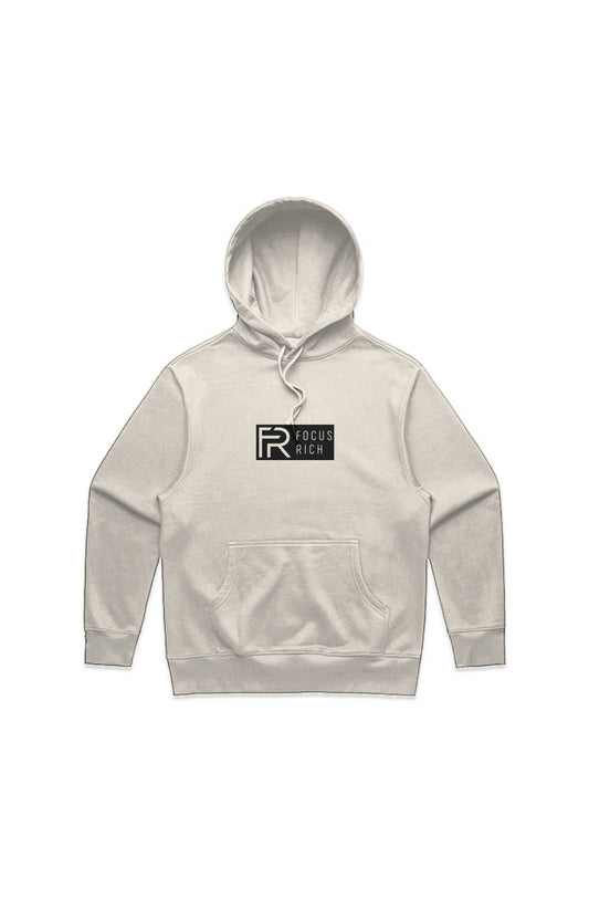 FOCUS RICH CLASSIC LOGO EMBROIDERD HOODIE (IVORY)
