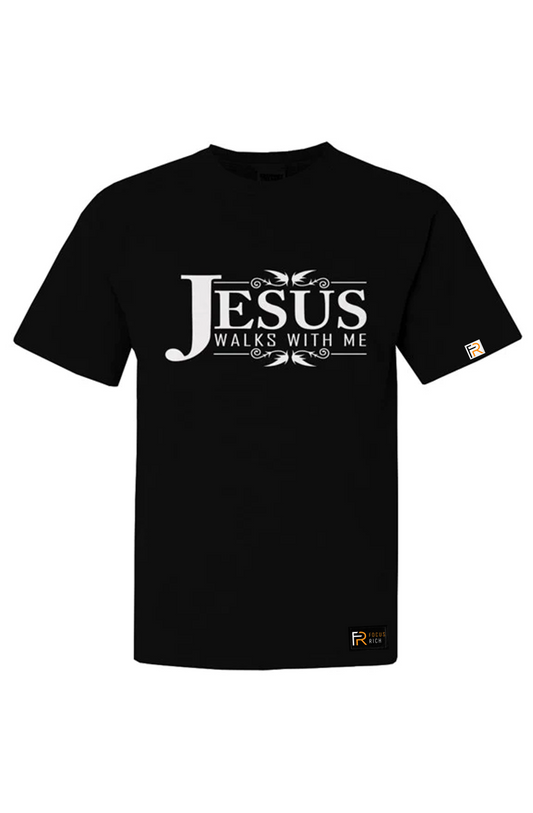 JESUS WALKS WITH ME T-SHIRT (BLACK)