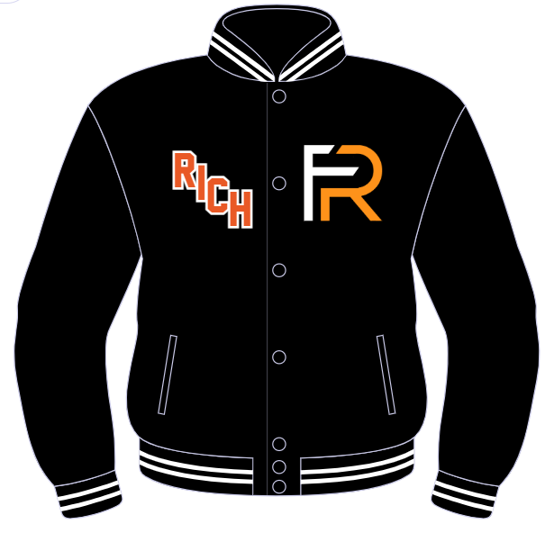 Focus Rich Varsity Jacket – Black Wool & Leather Streetwear