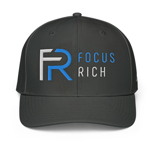 Black Adidas x Focus Rich Clothing  snapback hat from California Resort collection with logos and black snap closure