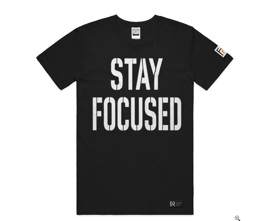 Stay Focused tee (black)